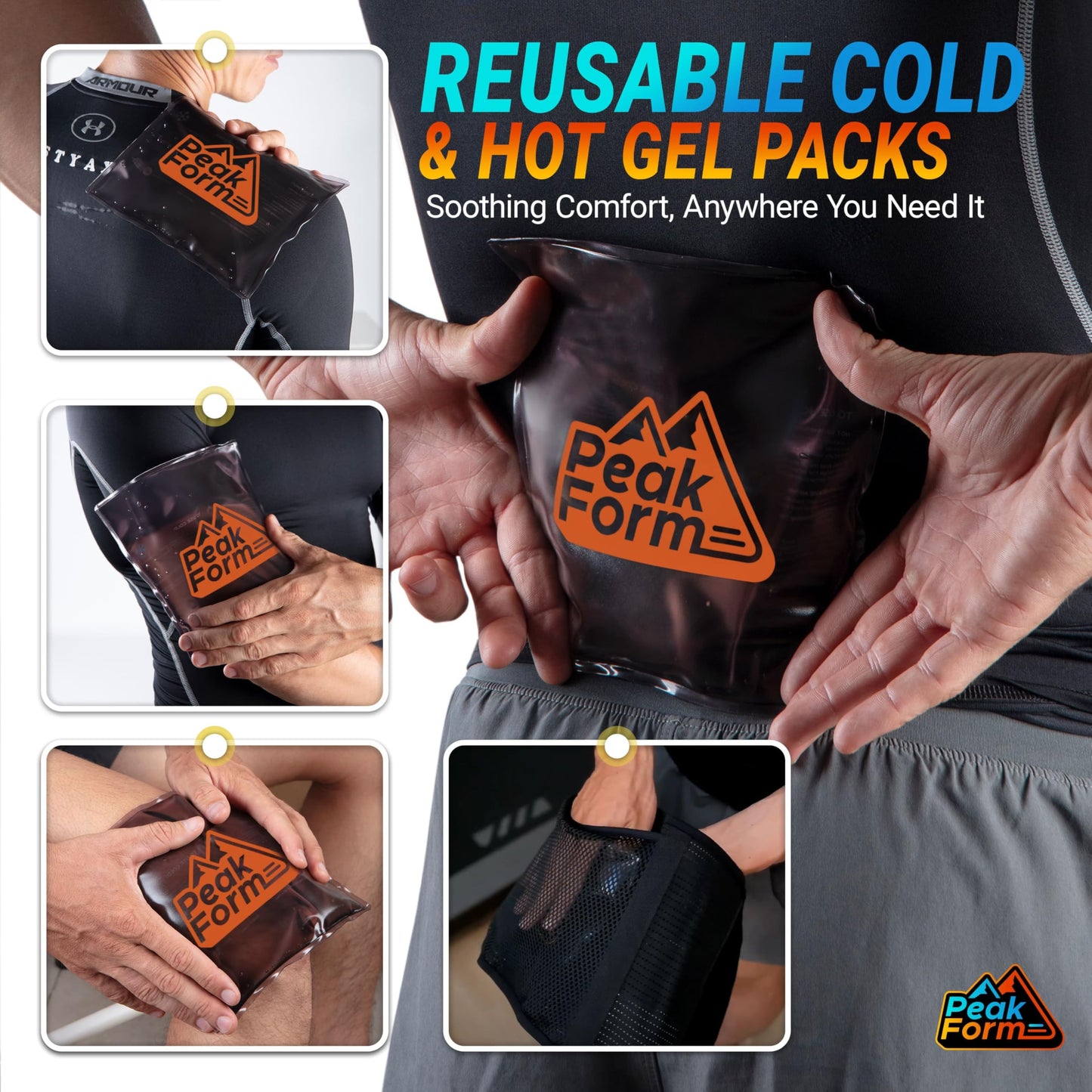 Back Support Brace with Hot Cold Therapy - PeakForm